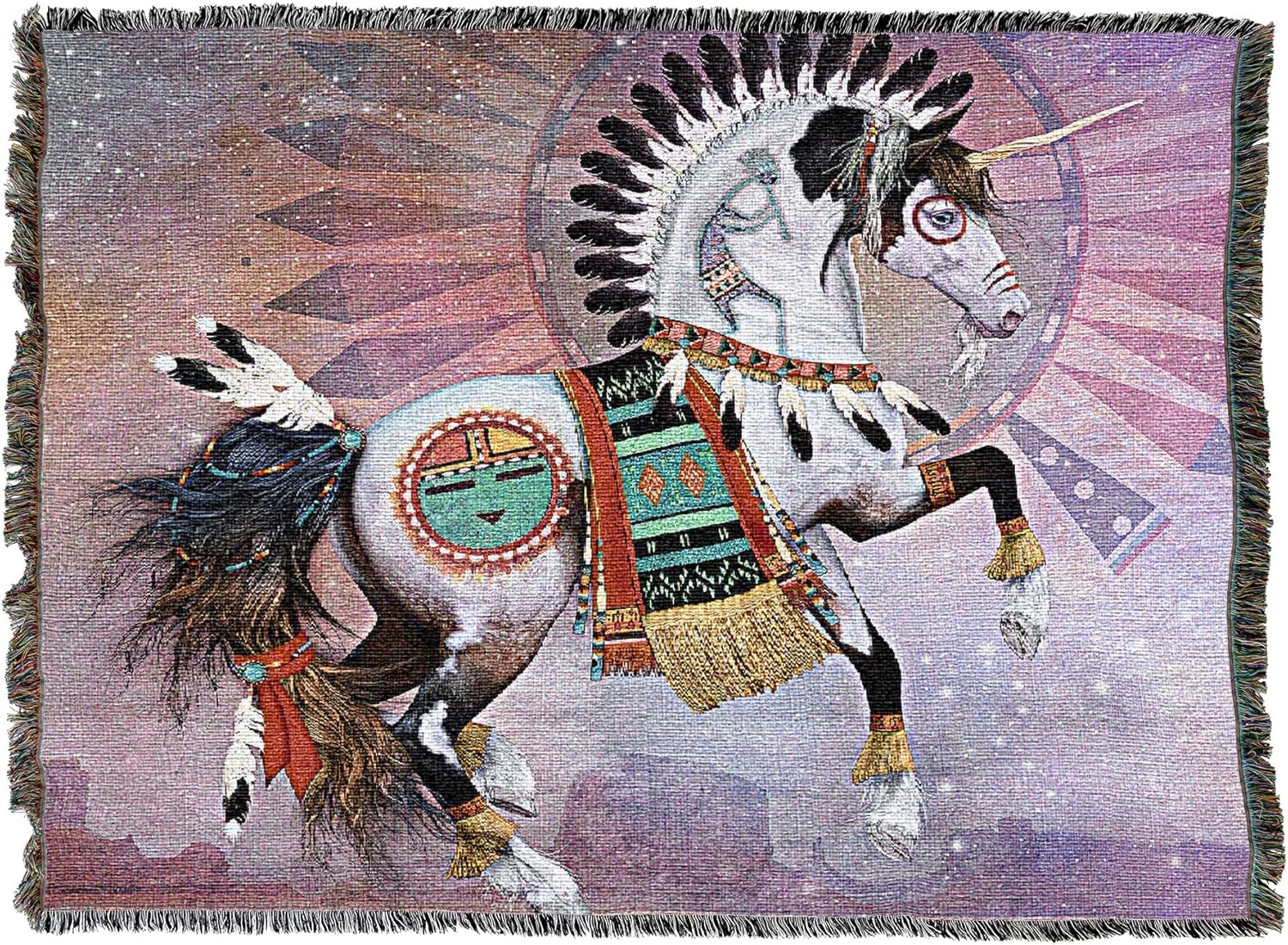 Kachina Horse Tapestry Blanket by Laurie Prindle - Fantasy Gifts