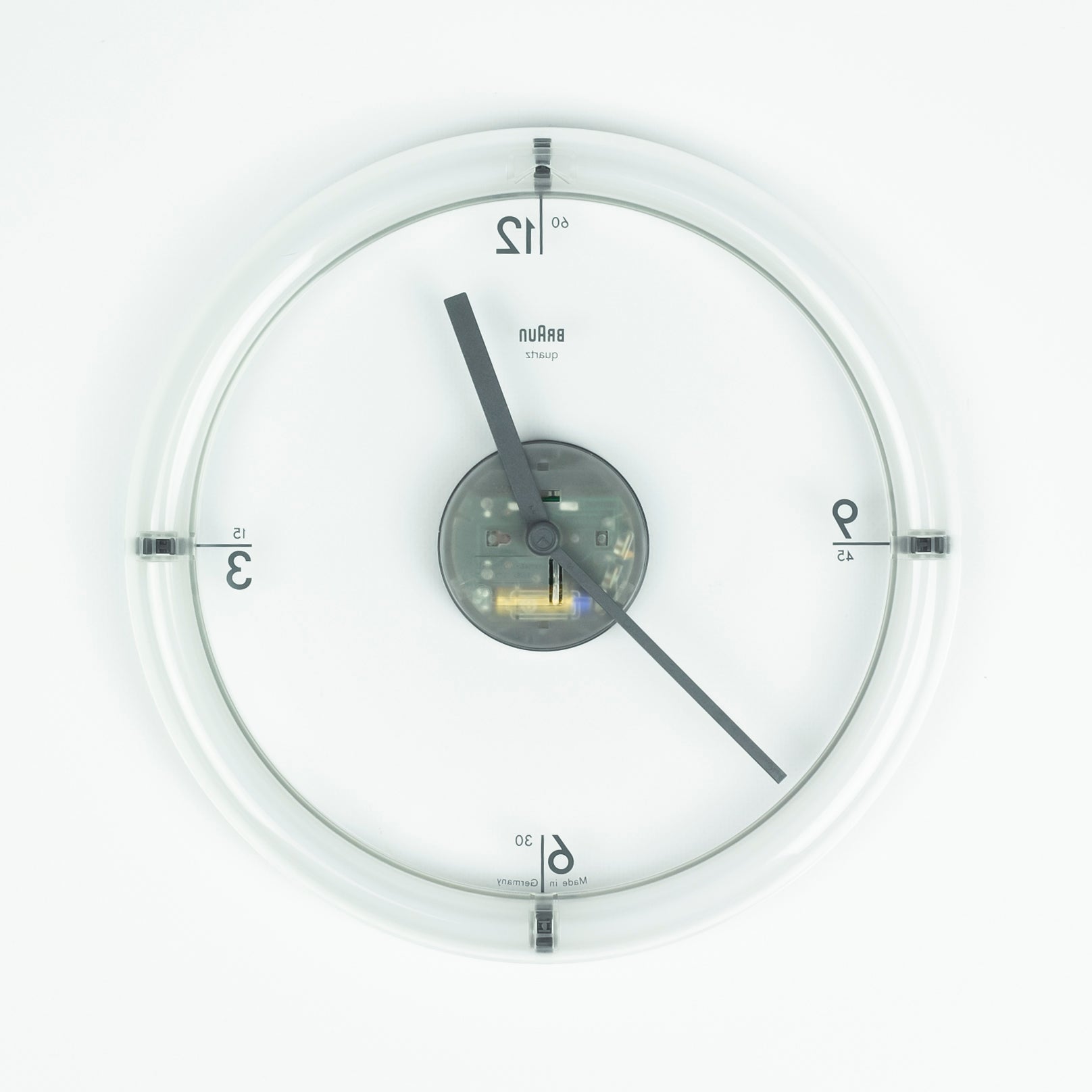 Braun ABW 35 clock designed by Dietrich Lubs in 1988 for Braun