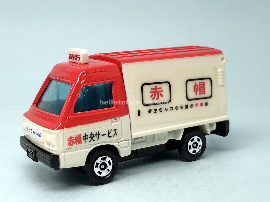 トミカNo.31 スバル サンバー ハイルーフパネルバン 赤帽特注 日本製