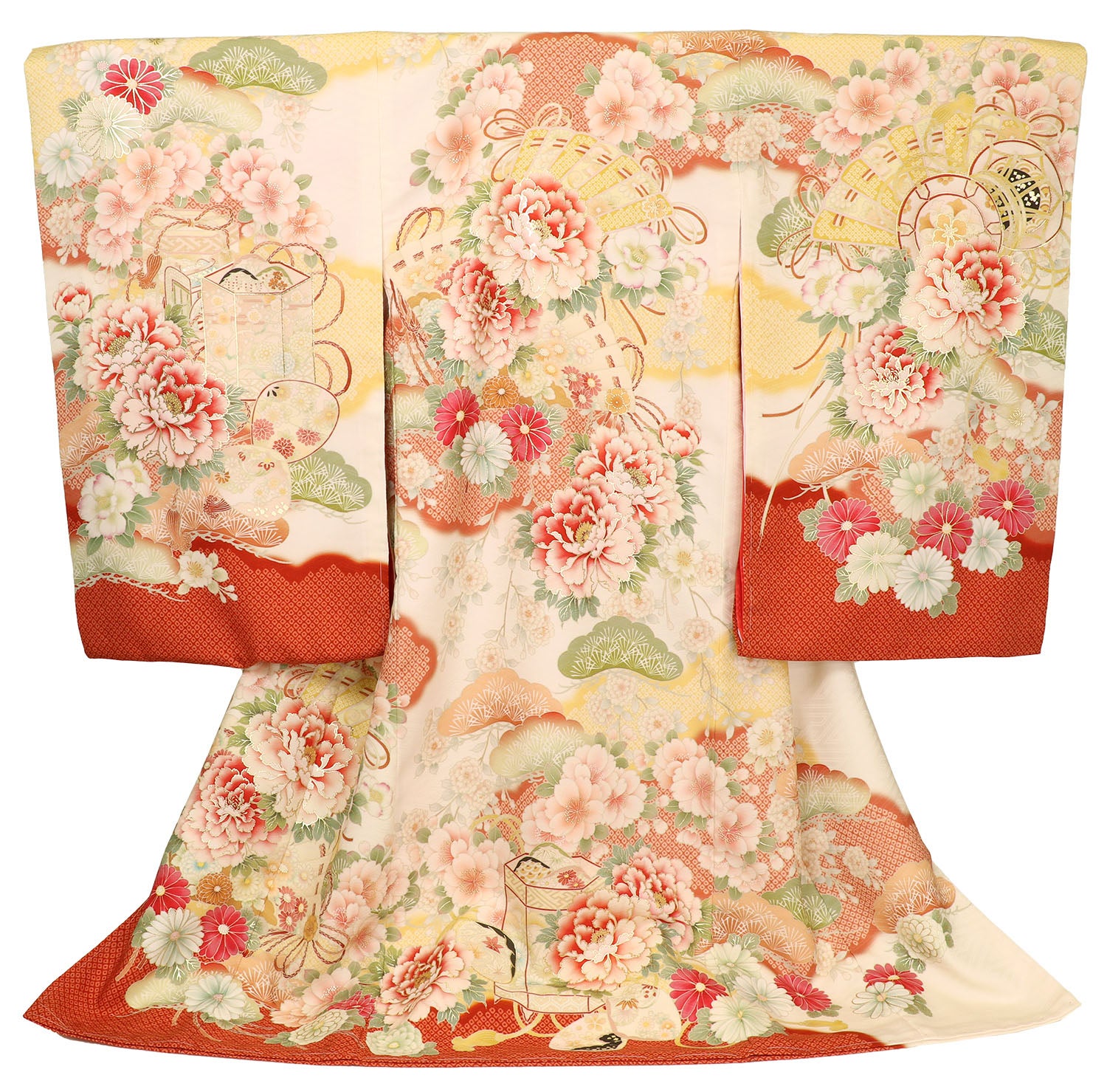 レンタル] 女の子 お宮参り 産着 京都丸紅 / 華徒然 レンタル6点フル