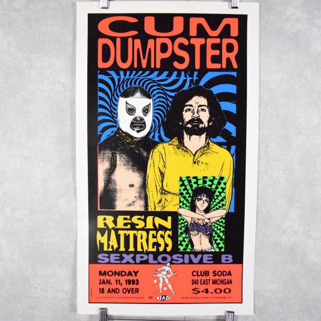 90年代 90s シルクスクリーン ポスター 音楽 ミュージック インテリア