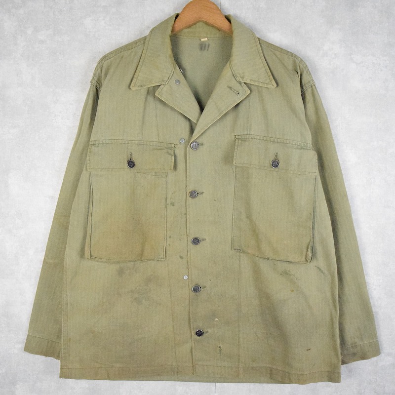 40年代 40s アメリカ軍 米軍 ミリタリー カーキ ヘリンボーンツイル