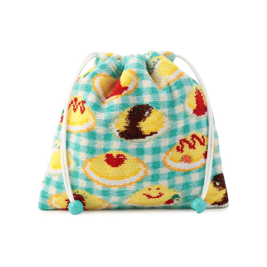 ハッピーオムライス 巾着 L/HOR-243071（WEB限定）(ペールグリーン