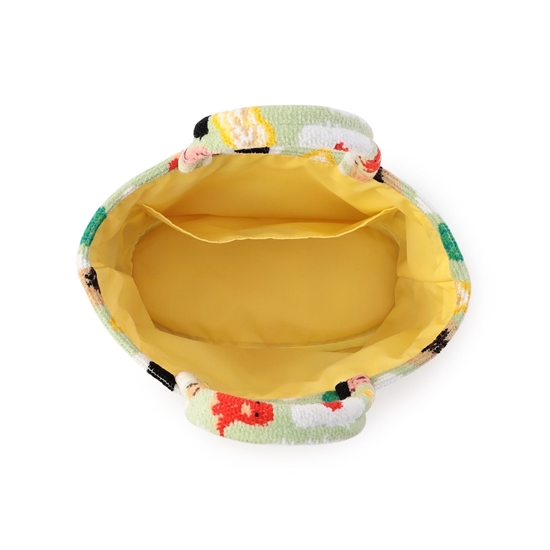 オムスビコロリン 巾着付きバッグ L/OMK-233117(ペールグリーン