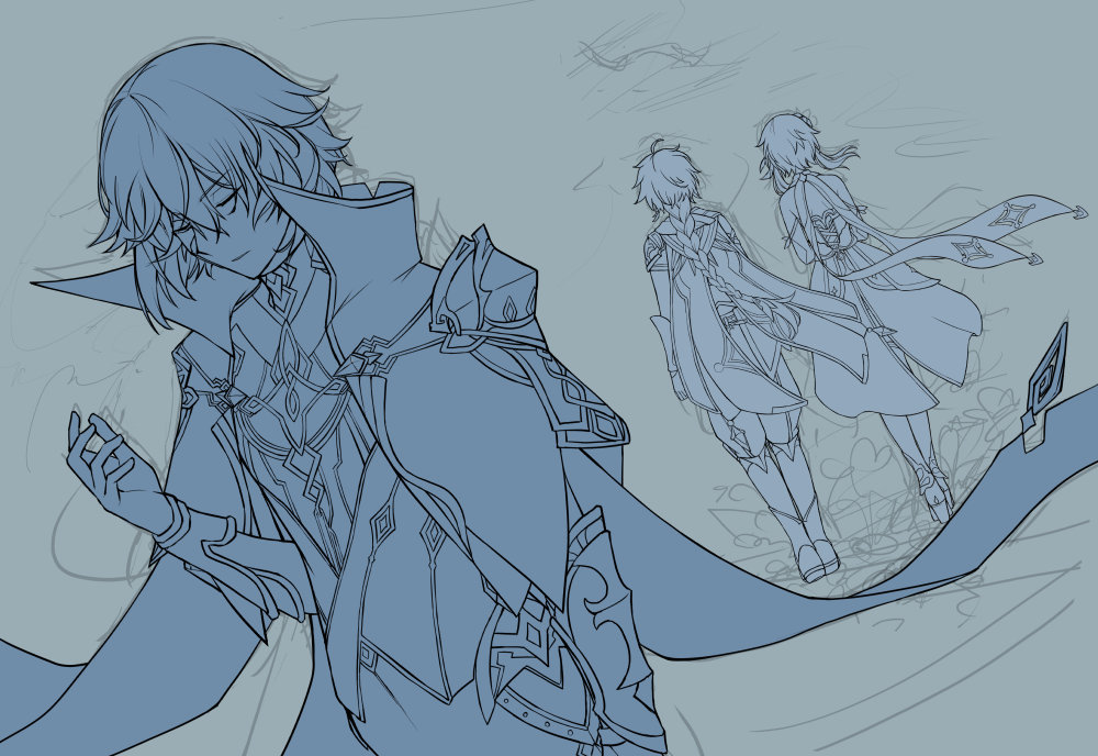 イラスト｜原神 ver4.7｜＋制作過程SR!