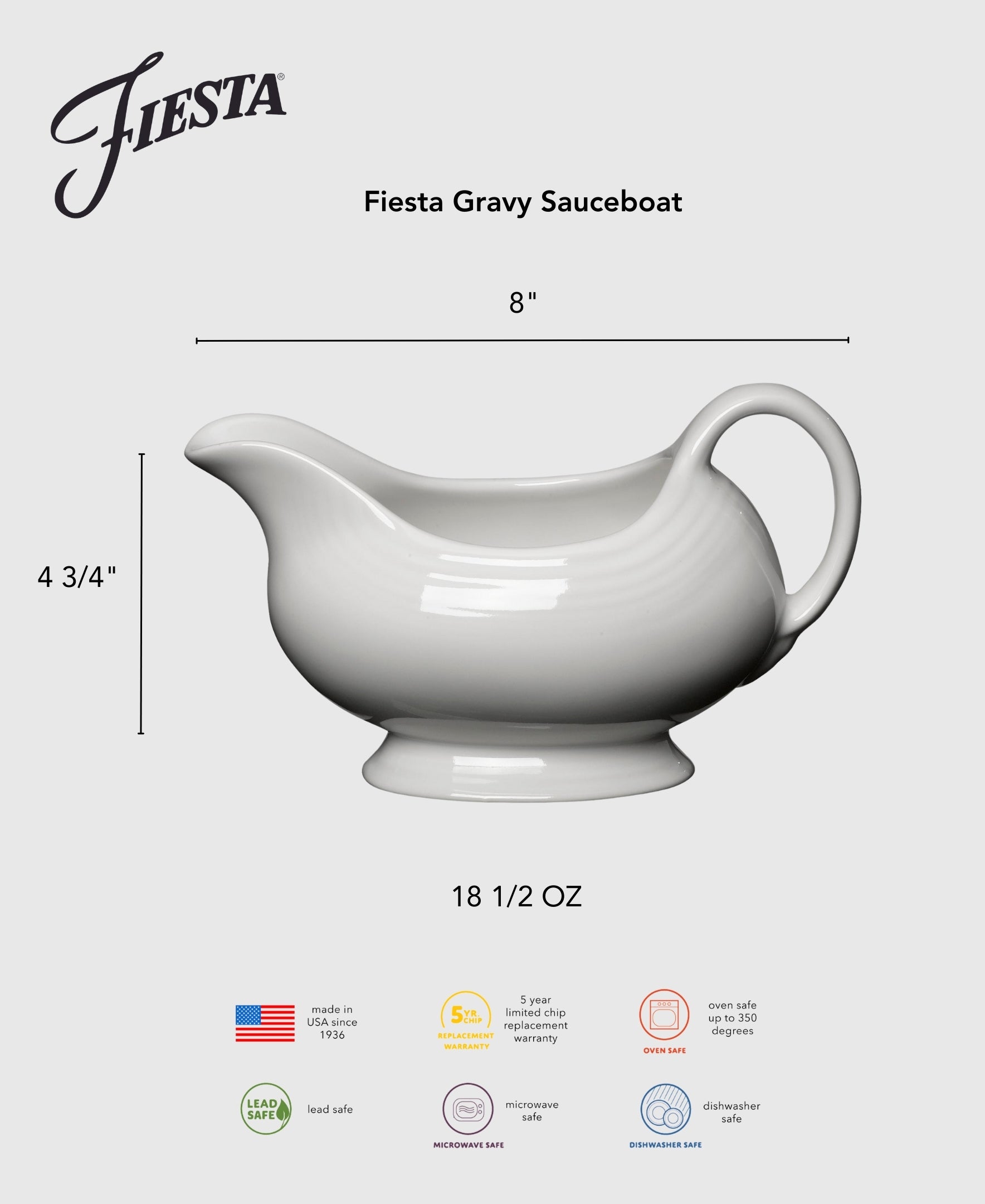 Fiesta 18 1/2 OZ Gravy Sauceboat – Fiesta Factory Direct