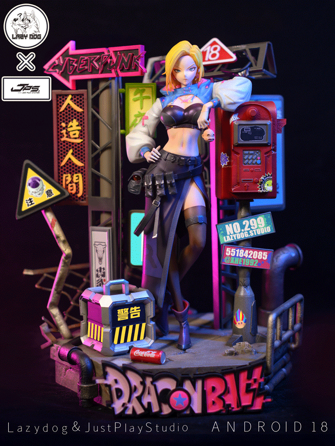 1/6 Scale Cyberpunk ver. Android 18 (Lazuli) - Dragon Ball Resin