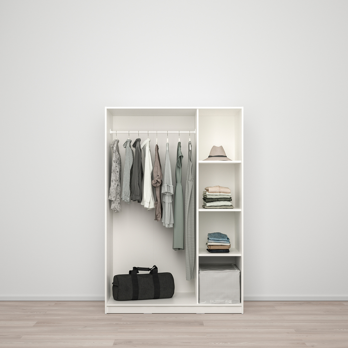 KLEPPSTAD wardrobe with 3 doors white - IKEA