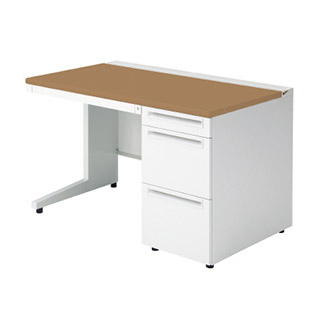 プラス 両袖机 UR-157DL-33 【A4-3段×B4-3段（多量収納）】【幅1500