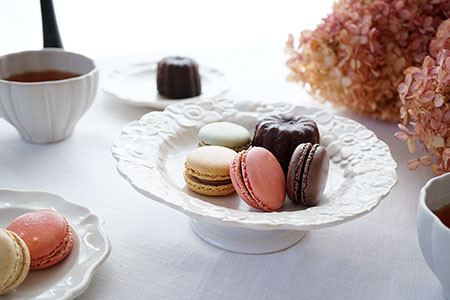 イ41 コンポート皿 6寸リース アネモネ - 益子焼の小さな窯元