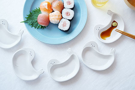 ク34 アザラシ豆皿 - 益子焼の小さな窯元「よしざわ窯」- 生活陶器