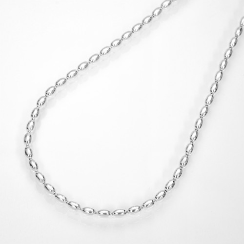a1280-32-50 オーバル型チェーンネックレスシルバー925幅3.2mm長さ50cm