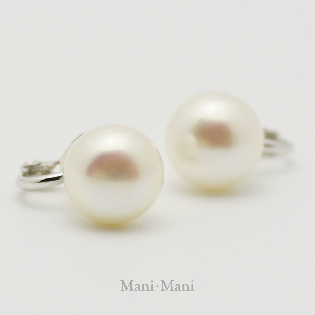 シンプル大粒淡水真珠12mm珠 ソフトタッチイヤリング
