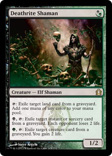 Foil】《死儀礼のシャーマン/Deathrite Shaman》[RTR] 金R | 日本最大