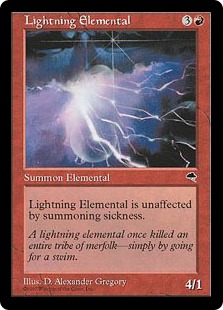 稲妻の精霊/Lightning Elemental》[TMP] 赤C | 日本最大級 MTG通販
