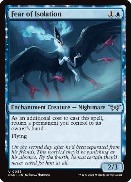 058)《孤立への恐怖/Fear of Isolation》[DSK] 青U | 日本最大級 MTG