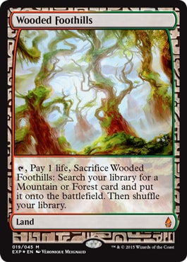 Foil】《樹木茂る山麓/Wooded Foothills》[EXP] 土地R | 日本最大級