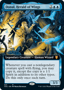 Foil】(003)《翼の伝令、ドナール/Donal, Herald of Wings》[VOC] 青R