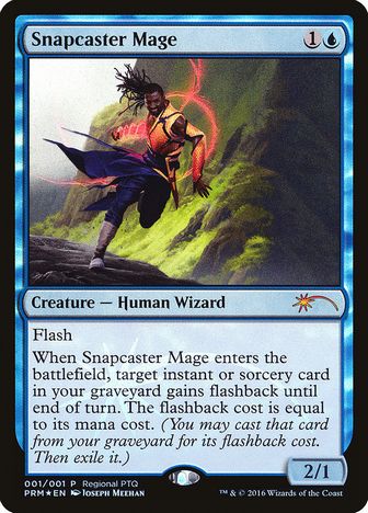 Foil】《瞬唱の魔道士/Snapcaster Mage》(RPTQプロモ)[流星マーク] 青
