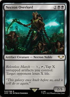 統率者デッキ：ウォーハンマー40,000』のNECRON DYNASTIESのデッキ