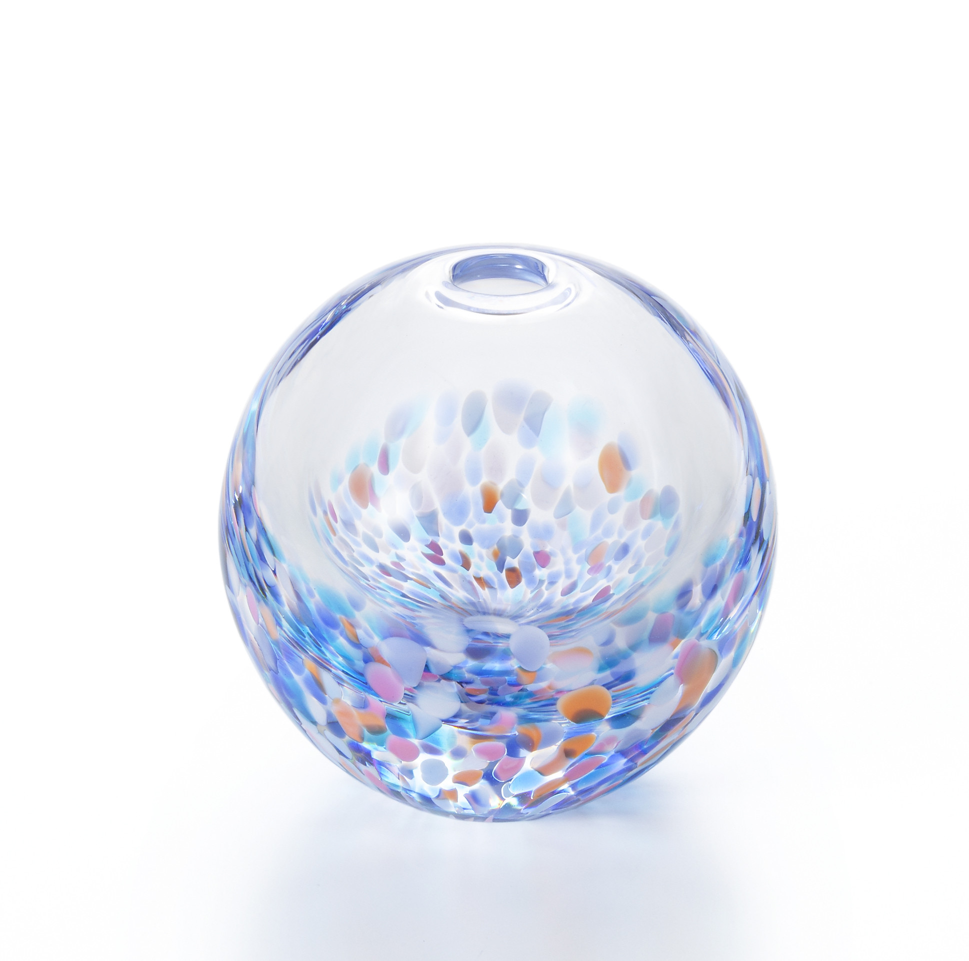 津軽びいどろ にほんの色 ふうけい 一輪挿し 夕凪の空 ｜ 【アデリア