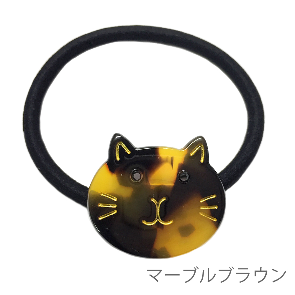 ねこ 顔 ヘアゴムG ネコ 猫 キャット ヘアアクセ かわいい シンプル