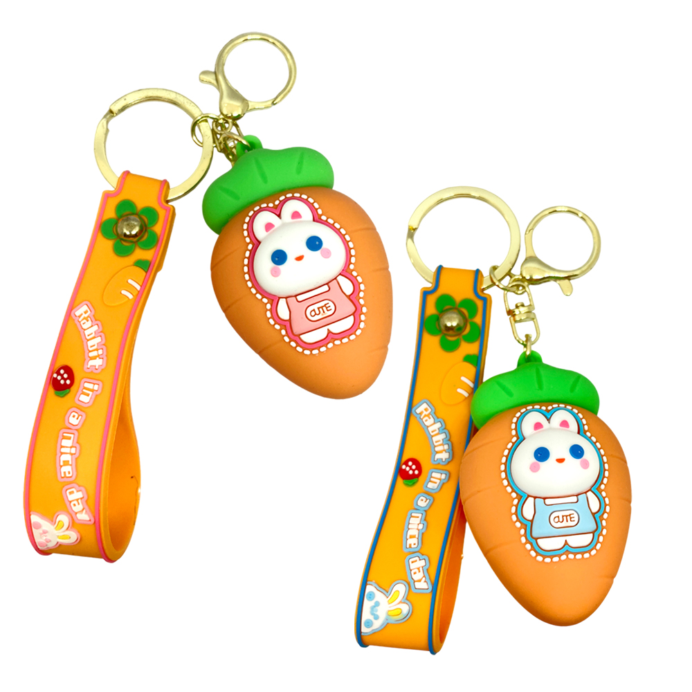 KFD-59/60』 うさぎ にんじん キーホルダー キーリング 参考上代800円