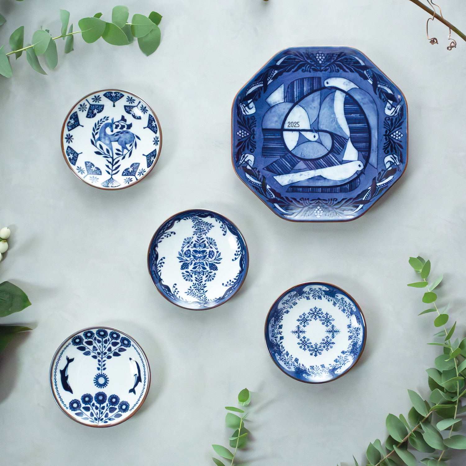 企画アイテム｜福田利之×波佐見 豆皿 四季セット｜西海陶器 | SAIKAI B