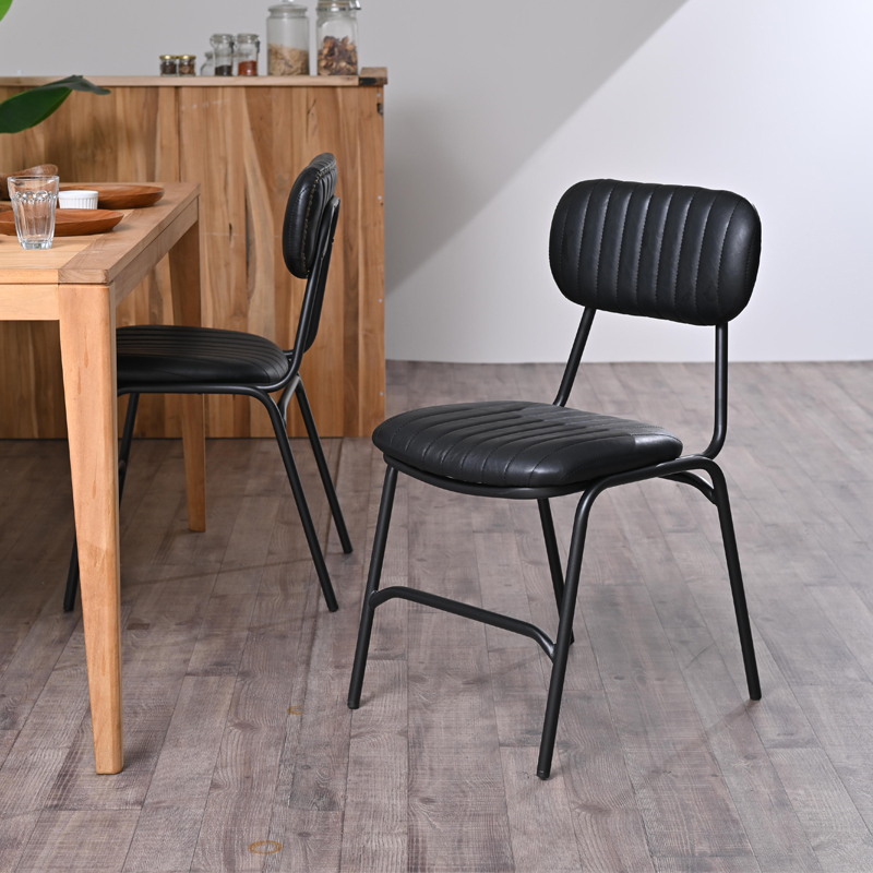 RLC320BK/RLC320CL/RLC320DB ダイニングチェア 3色から選べるレザー