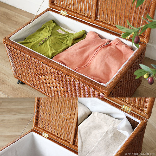 GK513LHR ラタン キャスター付き 収納ボックス | 【SR-net】Sunflower