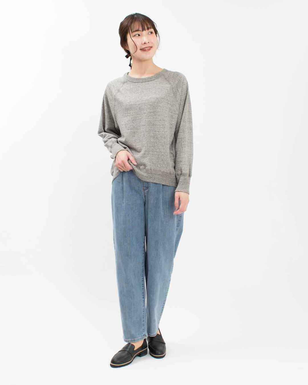 WWO 甘織デニムのタックパンツ 8114044｜ナチュラルファッション