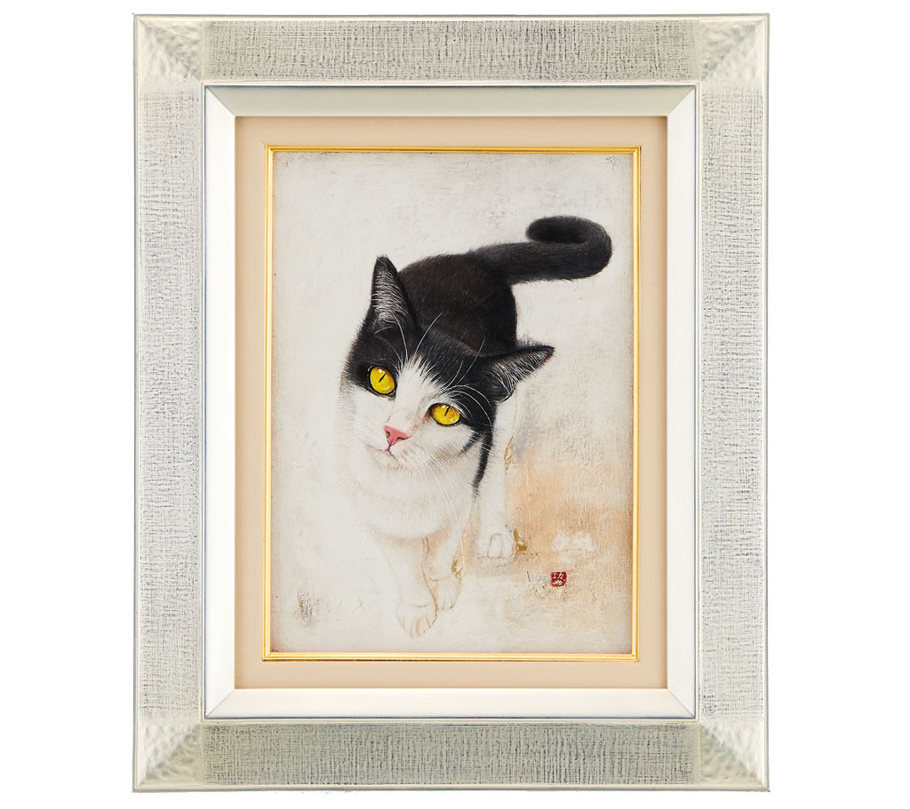 肉筆画特選】きみが僕にくれたもの―猫のいる風景 市来功成