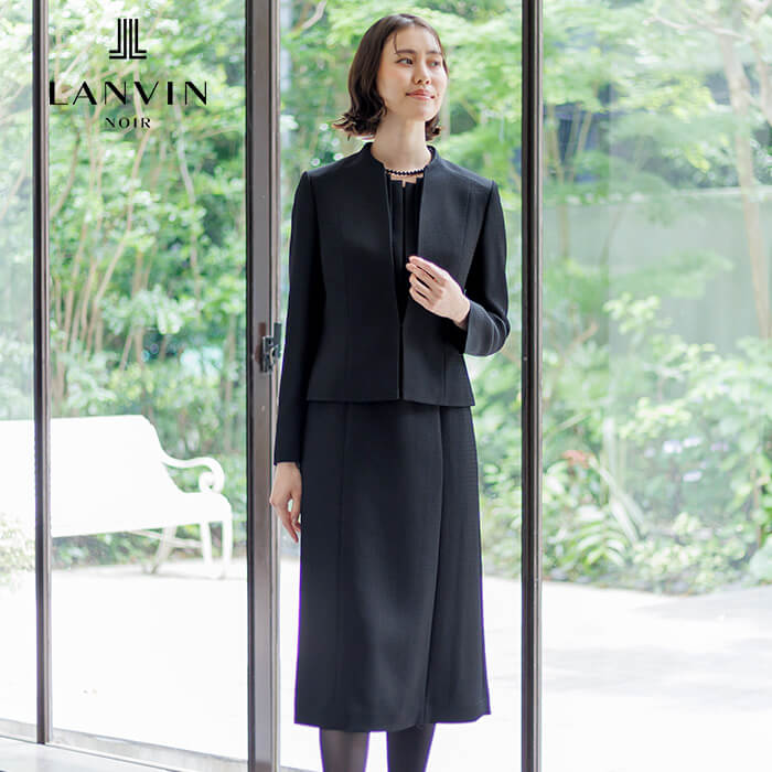 アールデコジャカードのモダンなアンサンブル 9号・ブラック｜東京