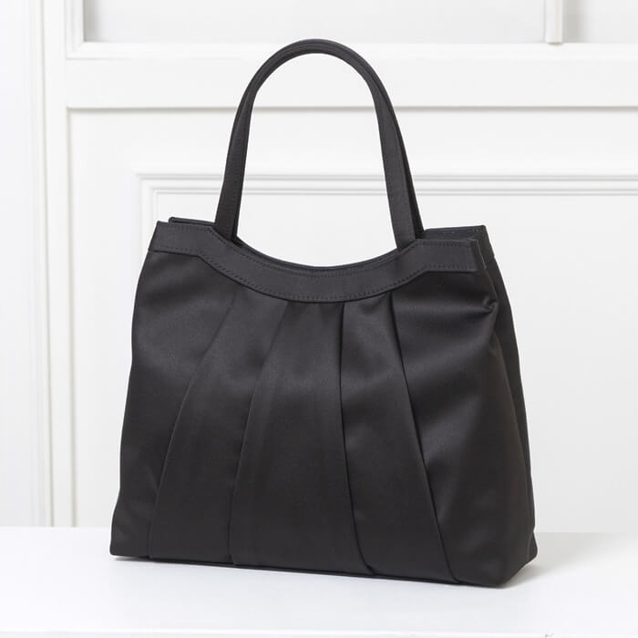 慶弔両用】タックデザインのトートバッグ ・ブラック｜東京ソワール
