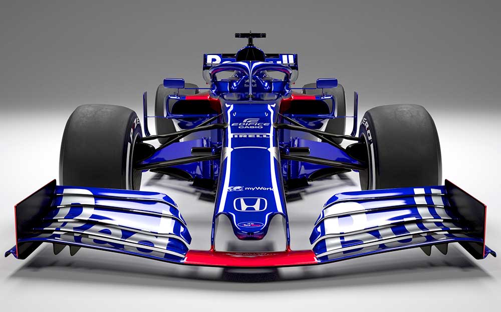 トロロッソ・ホンダ、2019年F1マシンを発表…新車「STR14」の姿が明らか
