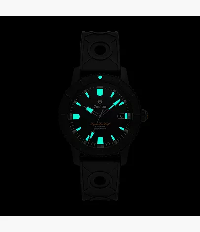 Super Sea Wolf Compression Diver Automatic Rubber Strap Watch