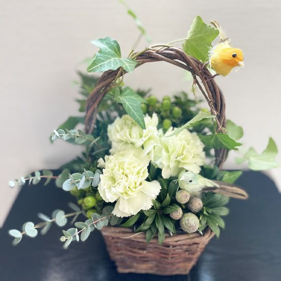 FLOWER PEACE / アレンジメント かわいい小鳥ピック付