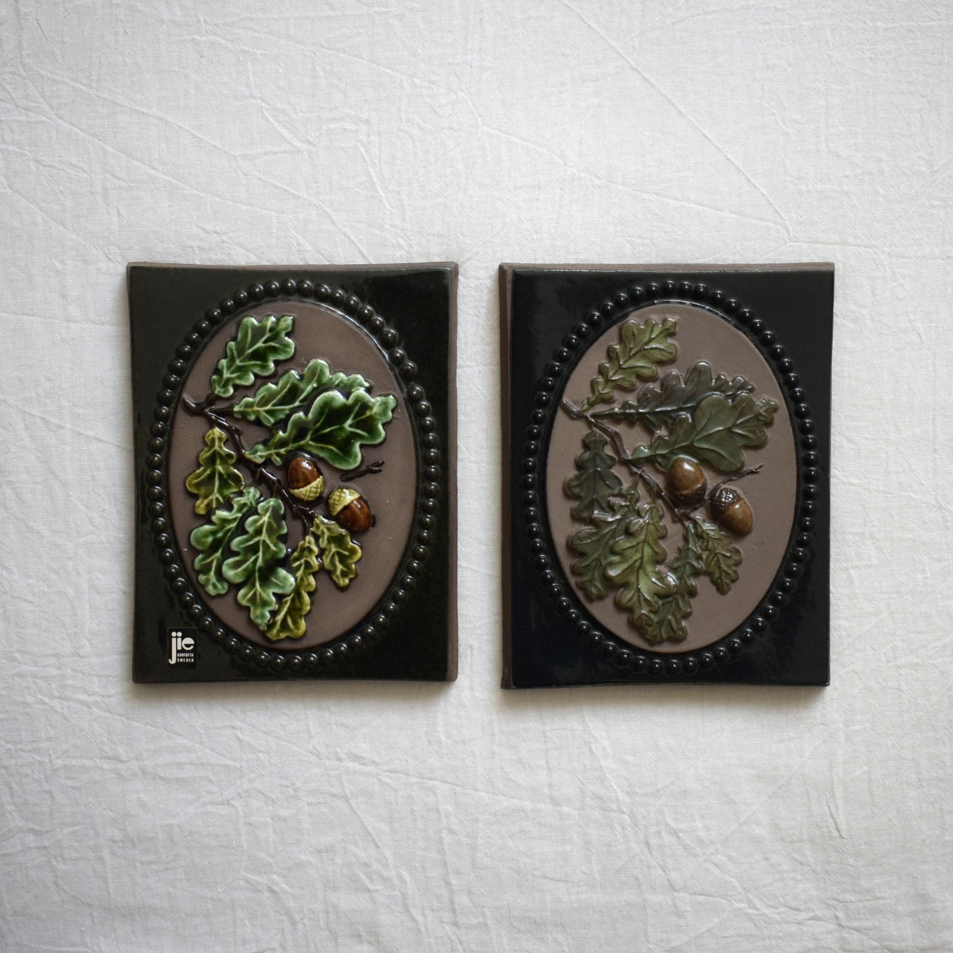 c6957ピンクの花の陶板(15.4㎝) ［Jie gantofta ryoyuu様専用