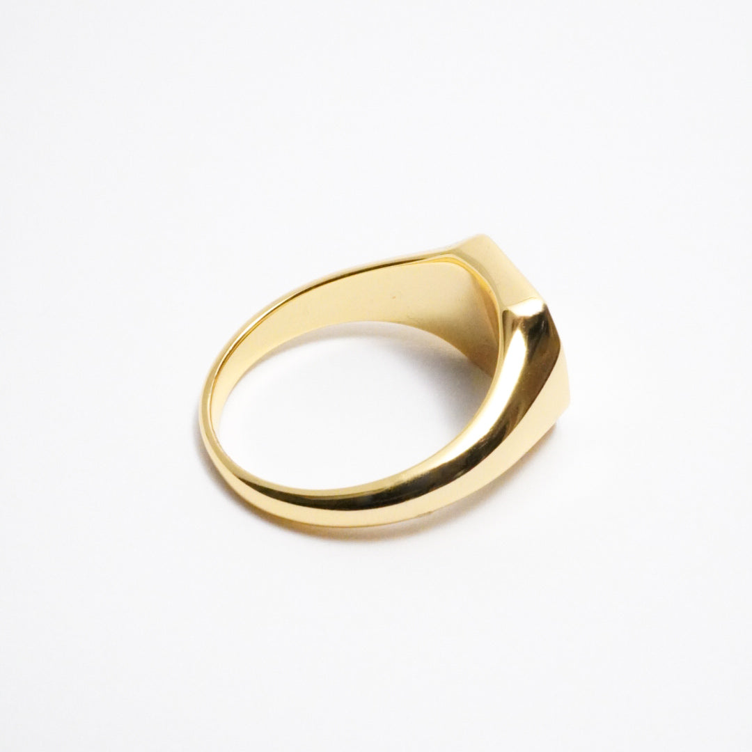 Square Signet Ring (Gold)【Silver925】 – FLÜGEL