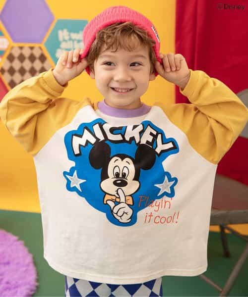 ☆SALE☆【リンク】ディズニーキャラクター/ラグランTシャツ（J406055