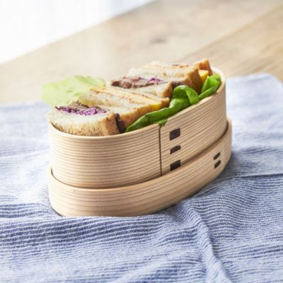 りょうび庵(リョウビアン)の曲げわっぱ 小判弁当（無塗装）通販