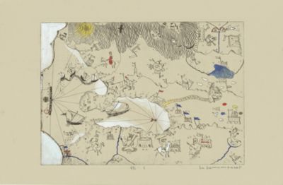 山本容子作(ヤマモトヨウコ サク)の『旅1』銅版画 手彩色通販 | 集英社