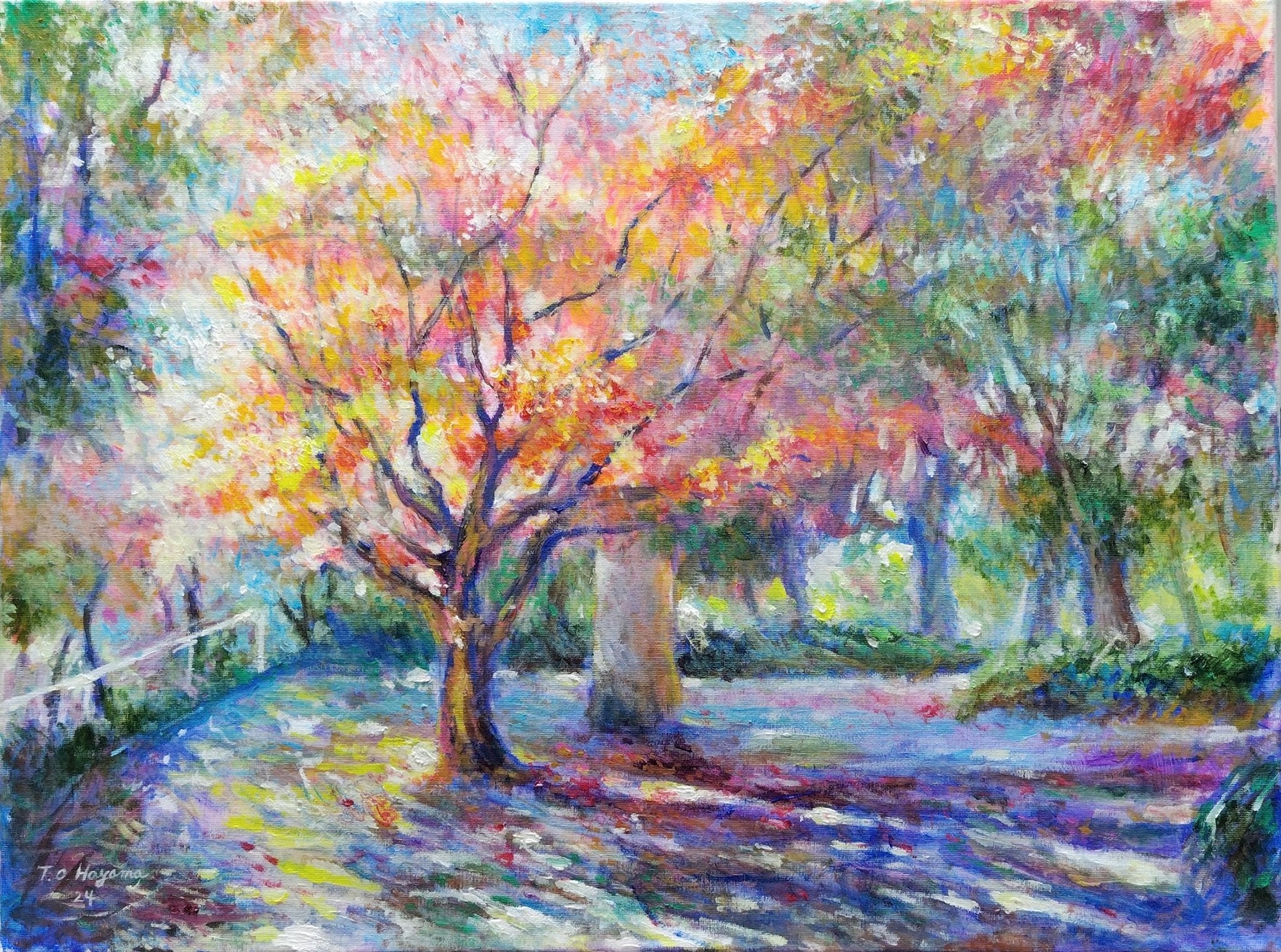 絵画の通販、購入ならFROM ARTIST/作品名：木漏れ日の中野紅葉山公園(2