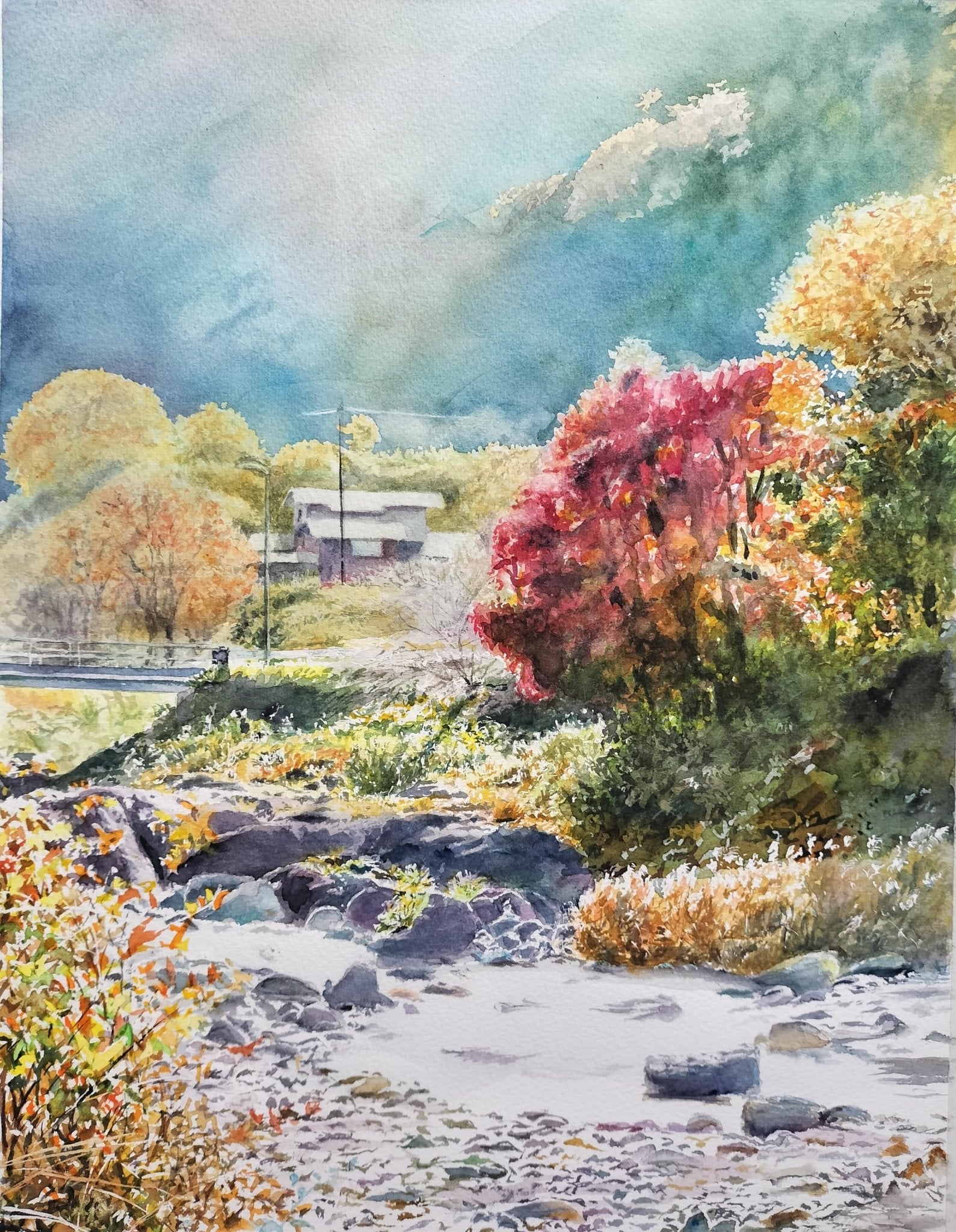 絵画の通販、購入ならFROM ARTIST/作品名：谷間の光/作家名：山崎 香住