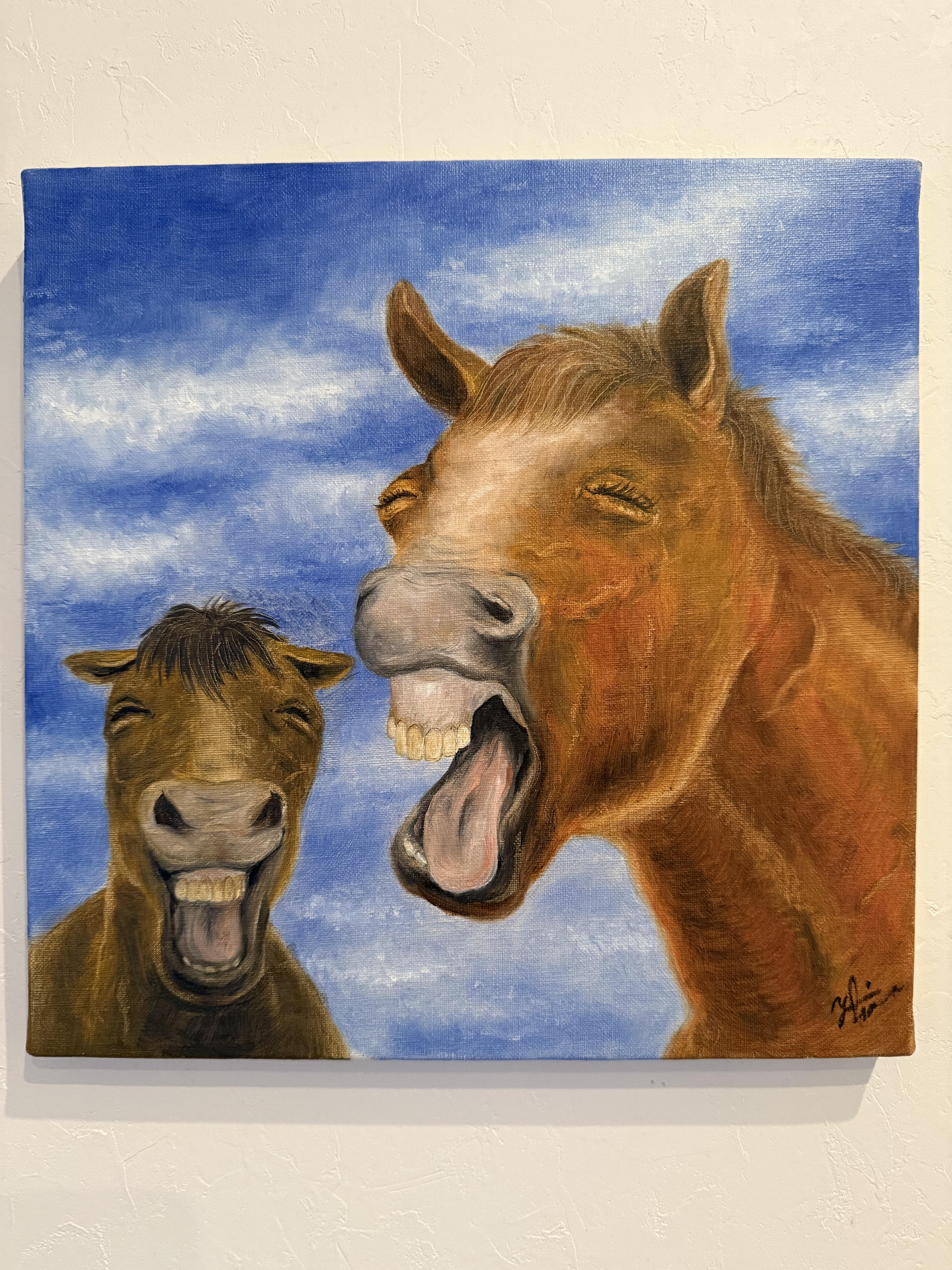 絵画の通販、購入ならFROM ARTIST/作品名：笑う馬/作家名：Yumi Isonuma