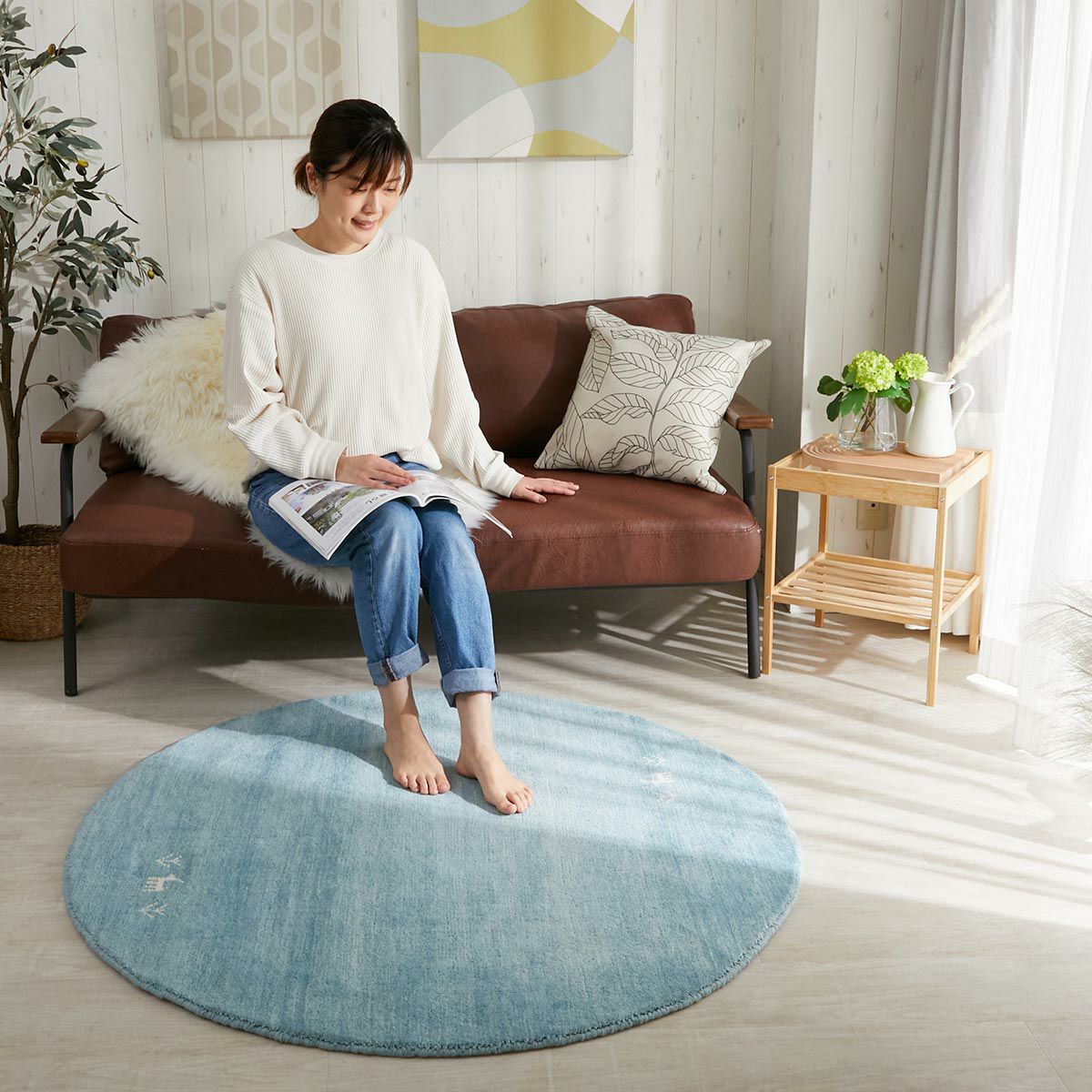 ホノカ 円形 ラグ | オーダーカーペット・ラグのFROM FLOOR