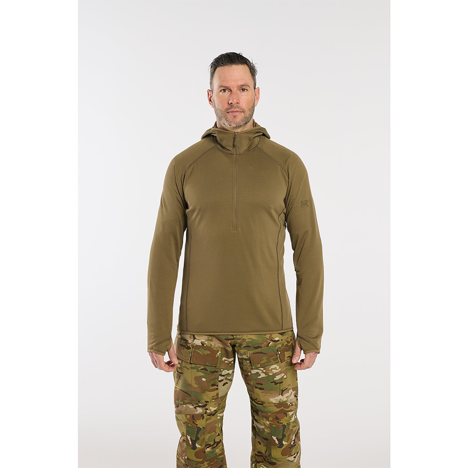 DELTA AR 1/2 ZIP NECK HOODY MEN'S – Black | 七洋交産株式会社 FRONTLINE