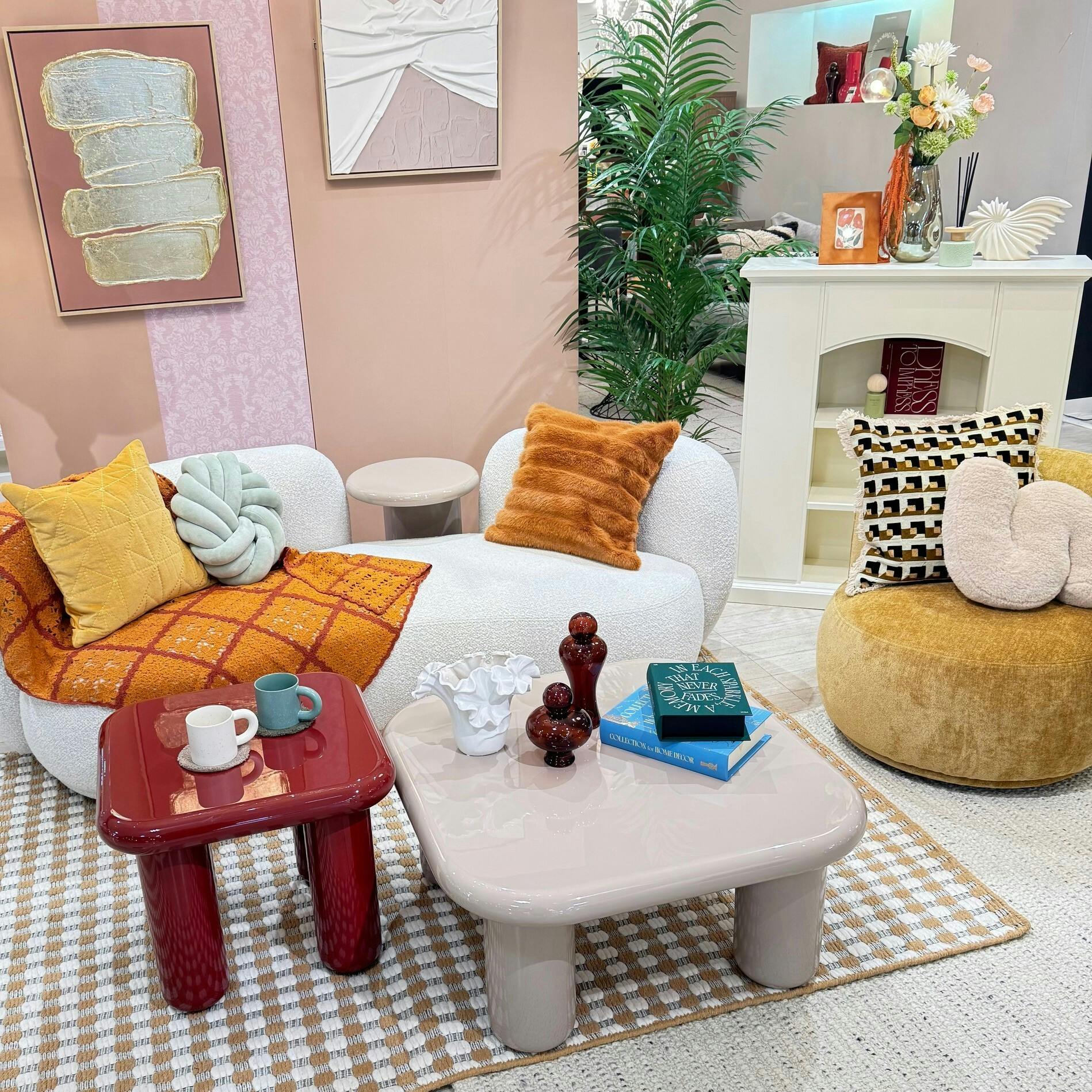 オータムフラワー クロシェ スロー（ひざ掛け）1000×1500 オレンジ