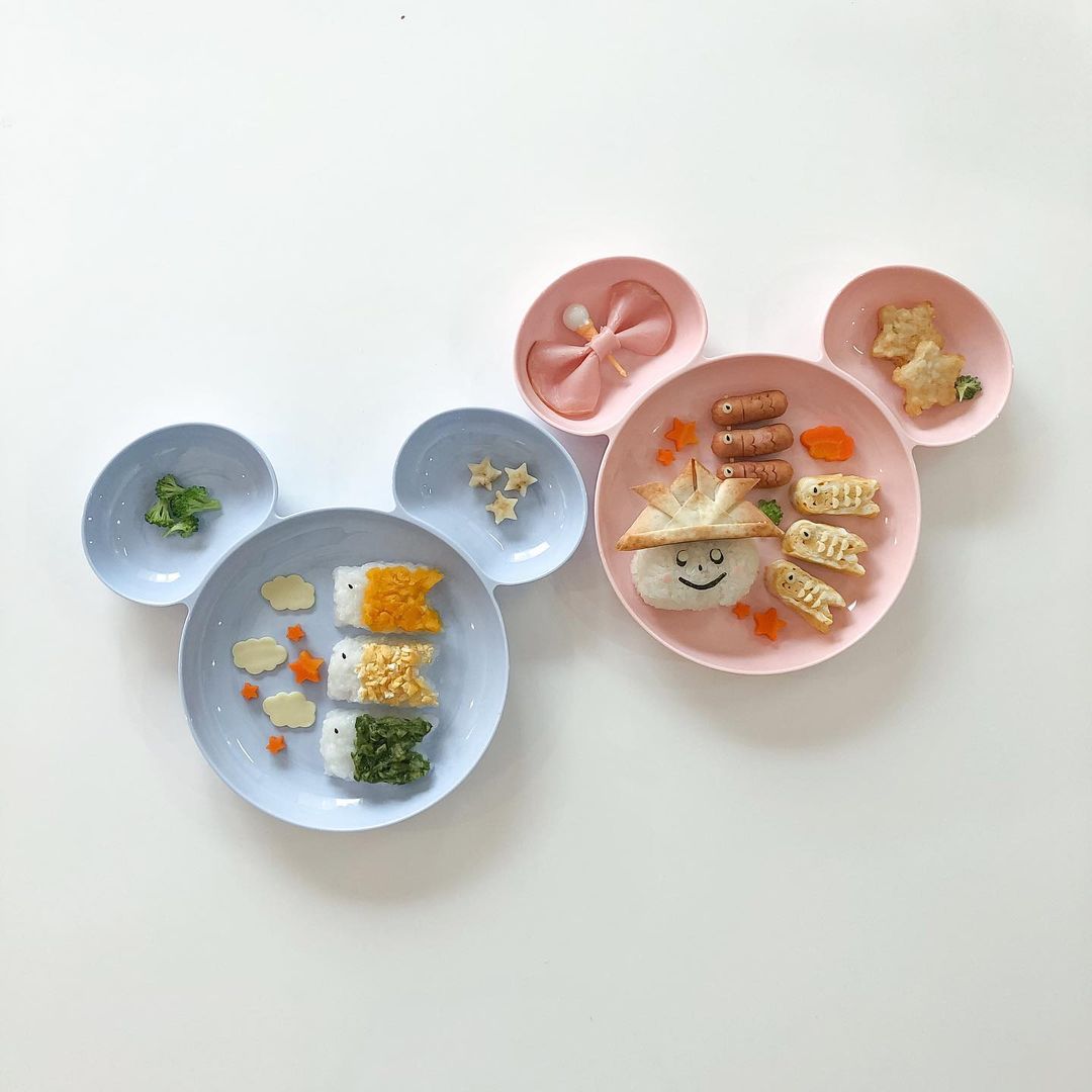 ディズニー ミッキー メラミンセパレートプレート ブルー | Francfranc