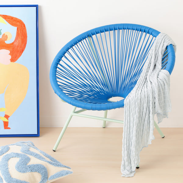 ロータス パーソナルチェア ブルー×ライトグリーン | Francfranc